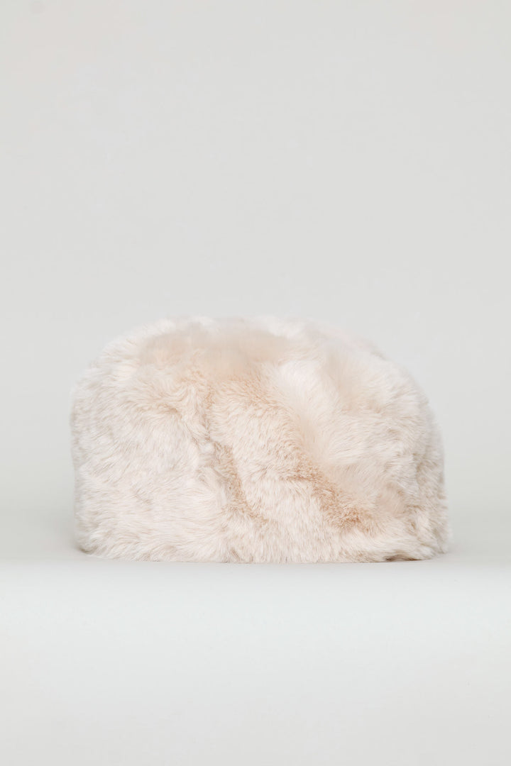 Faux Fur Cossack Hat - Cream