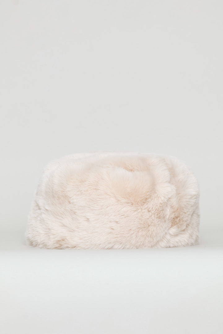 Faux Fur Cossack Hat - Cream