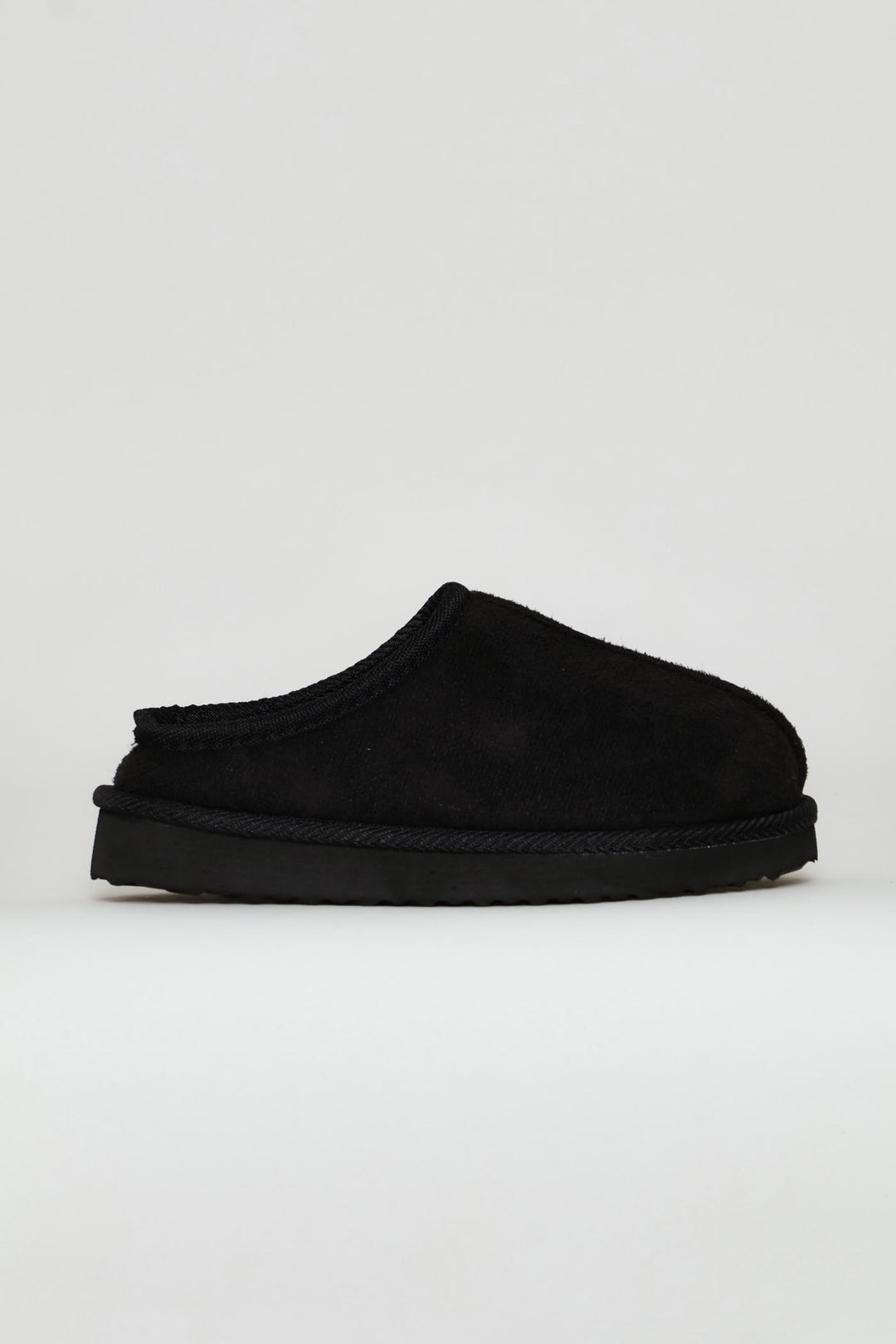 Boys Closed Toe Pushin Slipper - Black