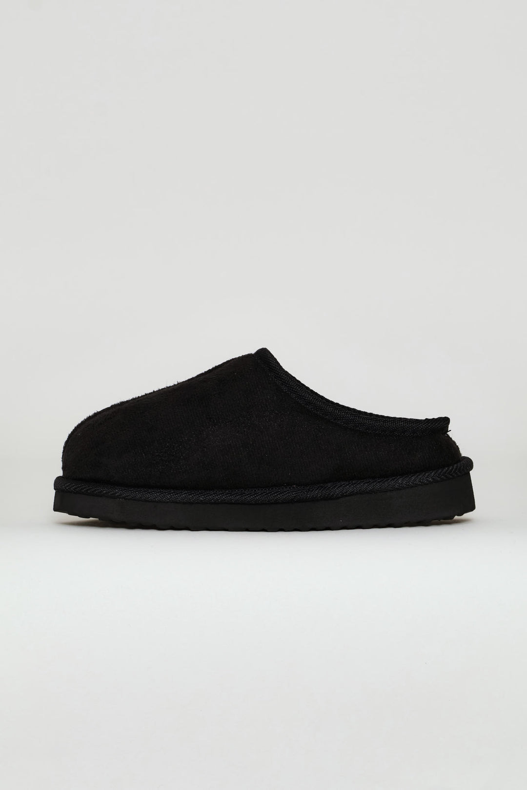 Boys Closed Toe Pushin Slipper - Black