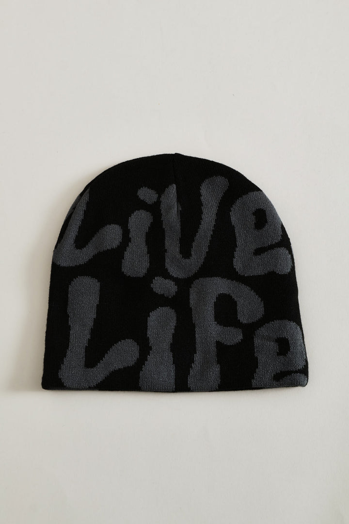 Jacquard Beanie - Black