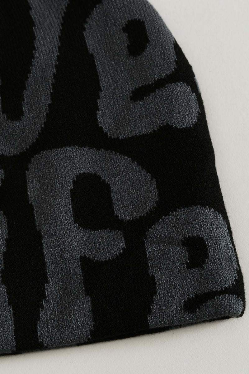 Jacquard Beanie - Black