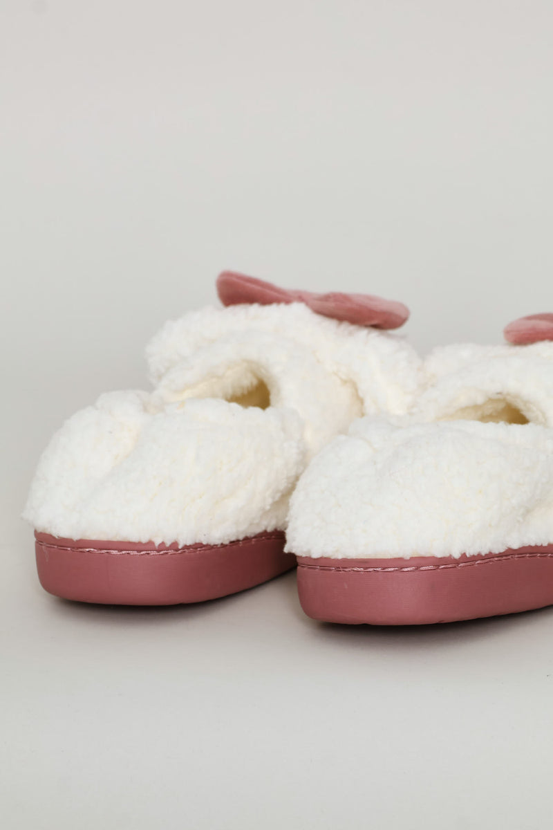 Novelty Sheep Full Closed Slipper - Beige/Pink