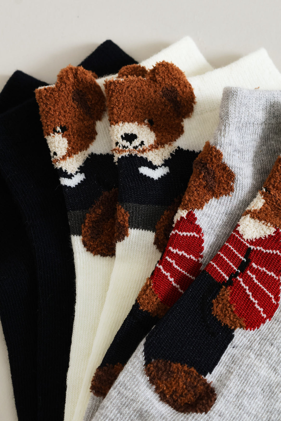 3 Pack Low Cut Teddy Fashion Socks - Multi