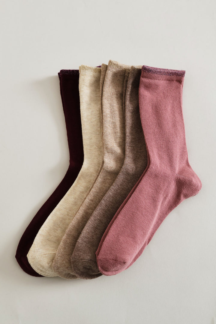5 Pack Crew Fashion Socks - Multi