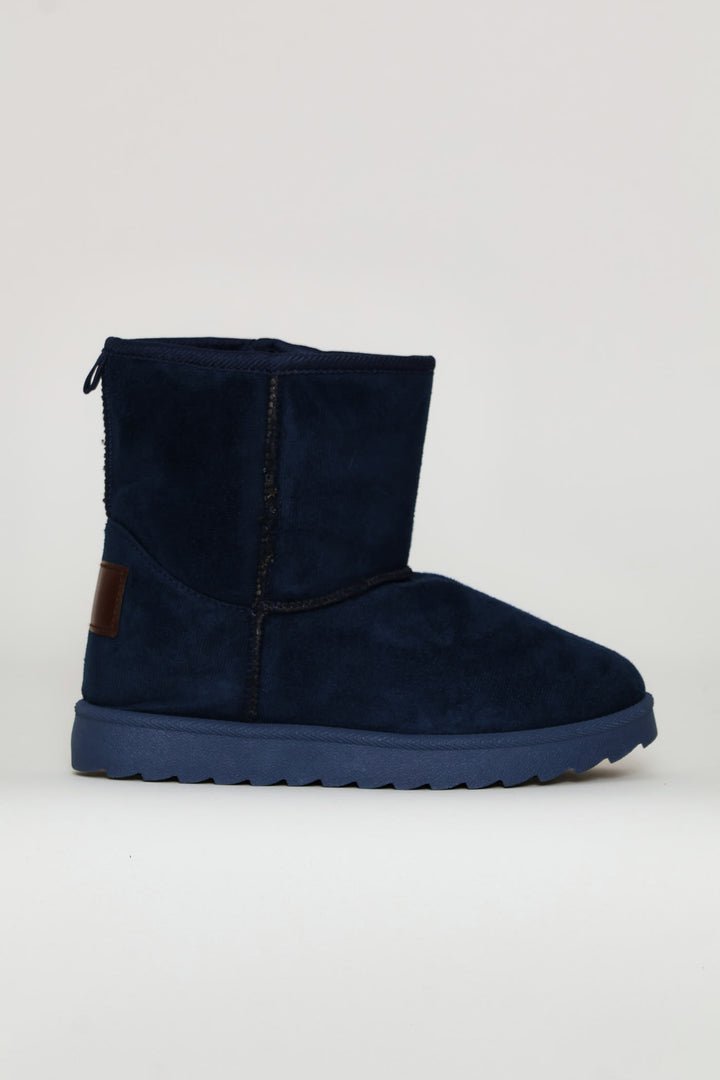 Boys Slipper Boot - Navy