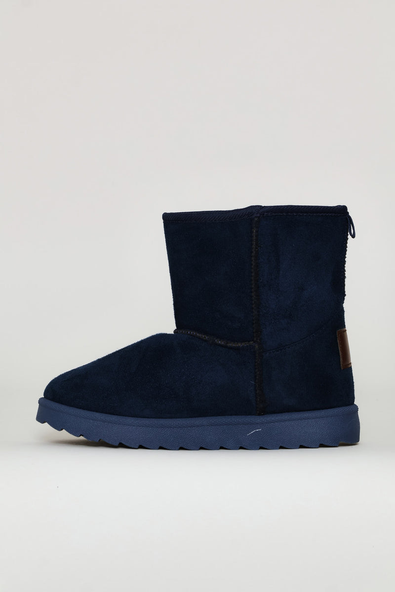 Boys Slipper Boot - Navy