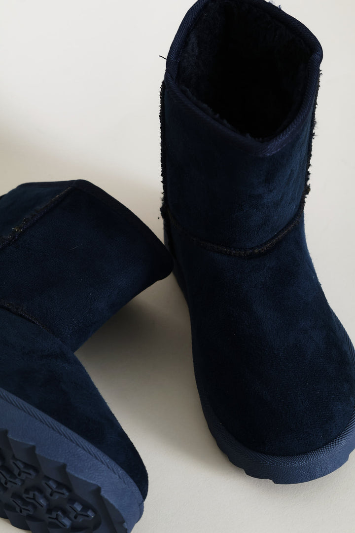 Boys Slipper Boot - Navy