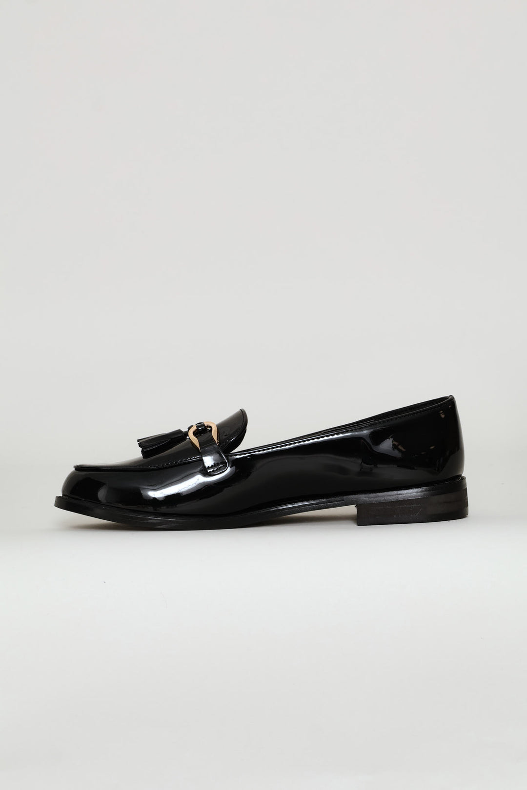 Trim And Tassle Detail Loafer - Black