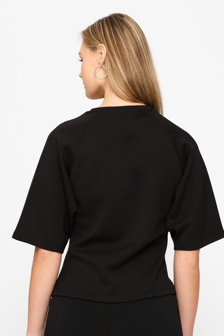 Soft Touch Raglan Dart Tee - Black