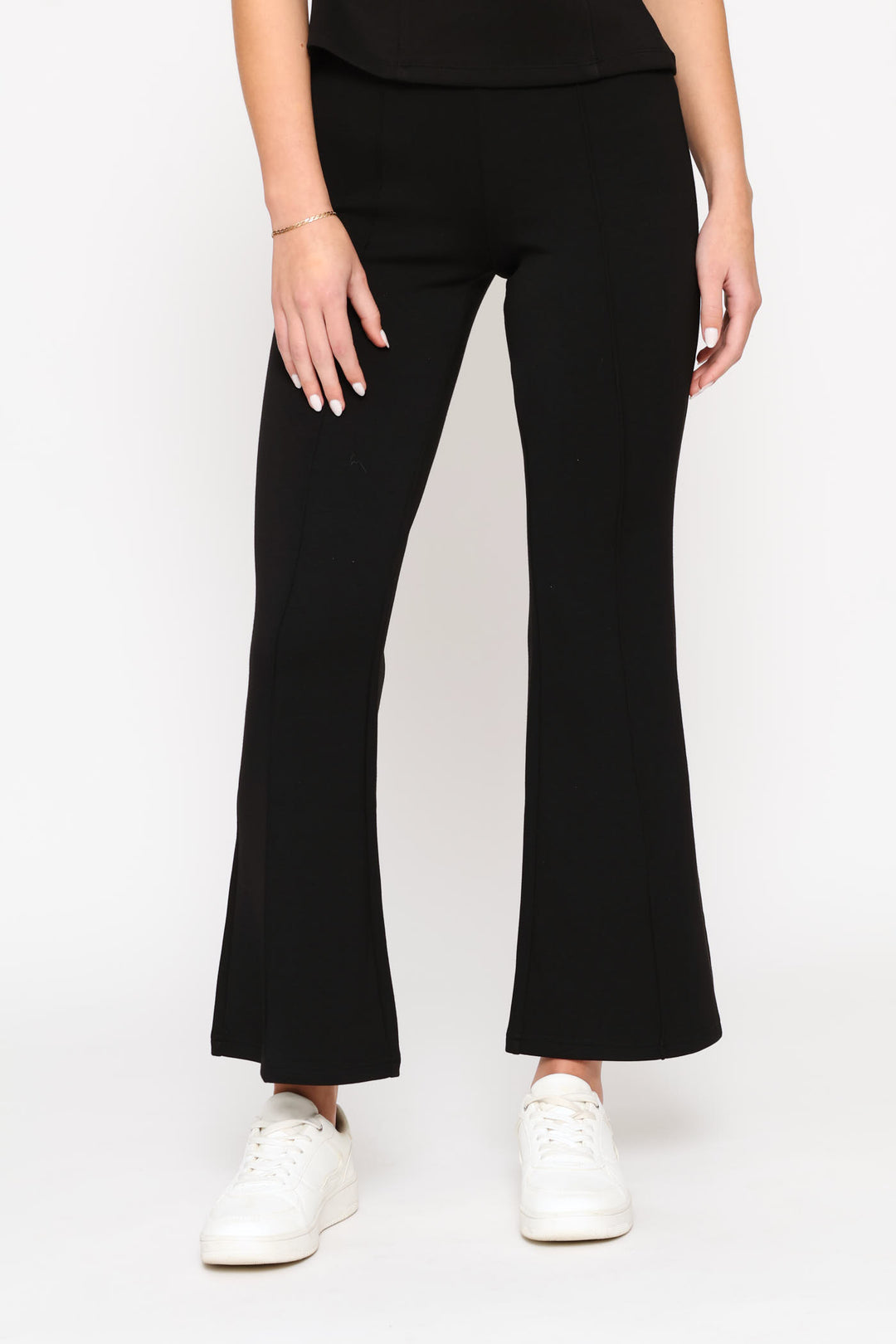 Soft Touch Flare Leg Pants - Black
