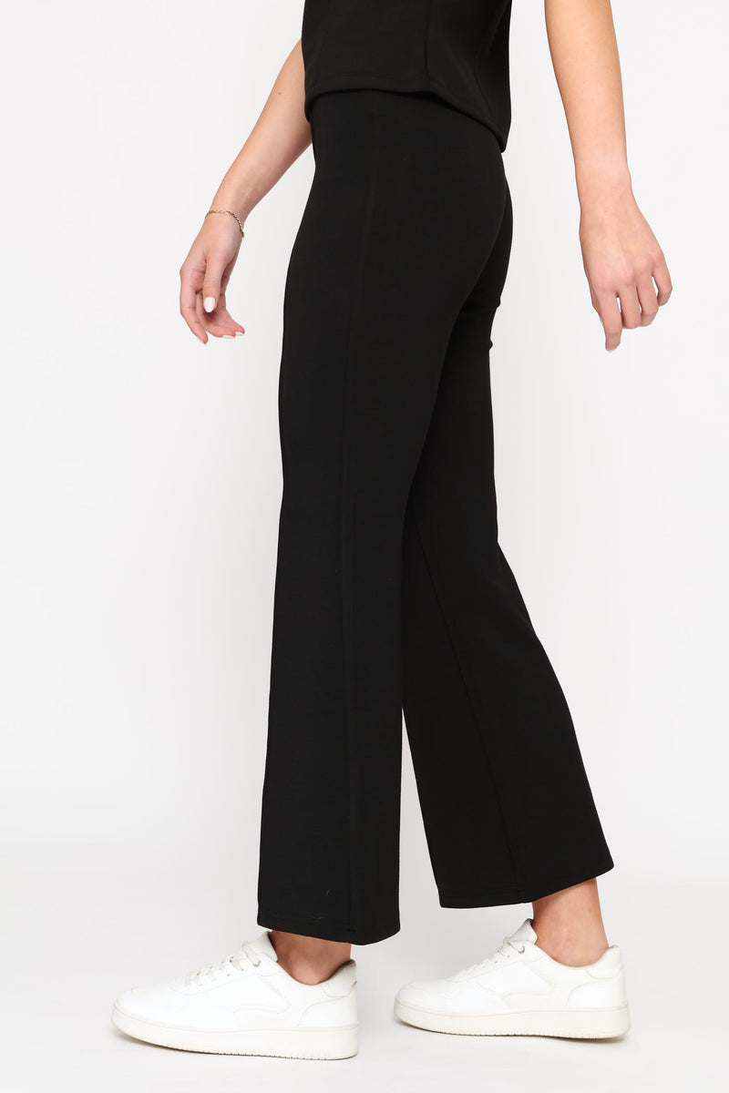 Soft Touch Flare Leg Pants - Black