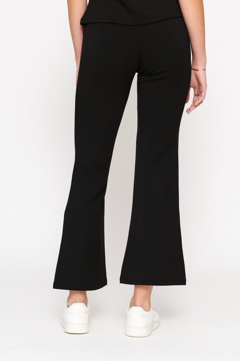 Soft Touch Flare Leg Pants - Black