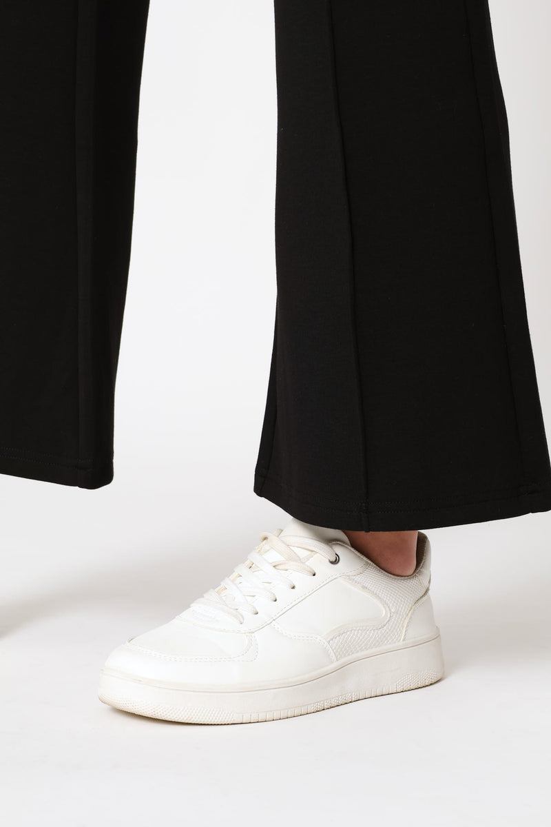 Soft Touch Flare Leg Pants - Black