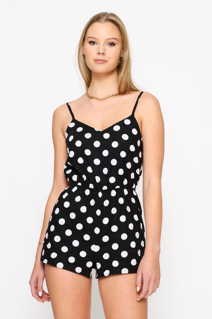 Cami Top Jumpsuit - Black/White