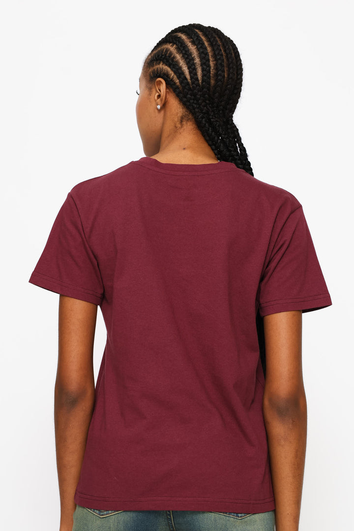 Large Blooms Tee - Plum