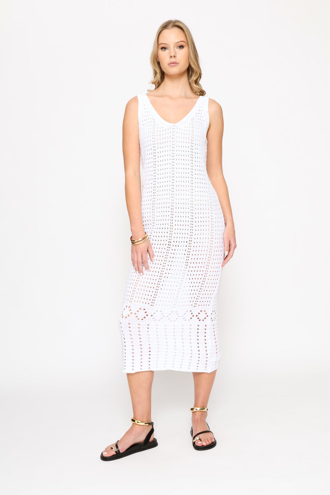 Knitted Dress - White