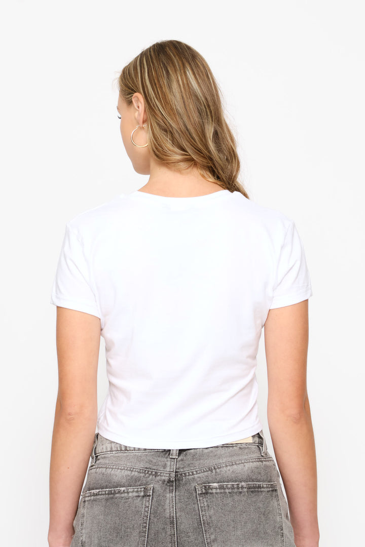 Cotton Lycra Basic Baby Tee - White