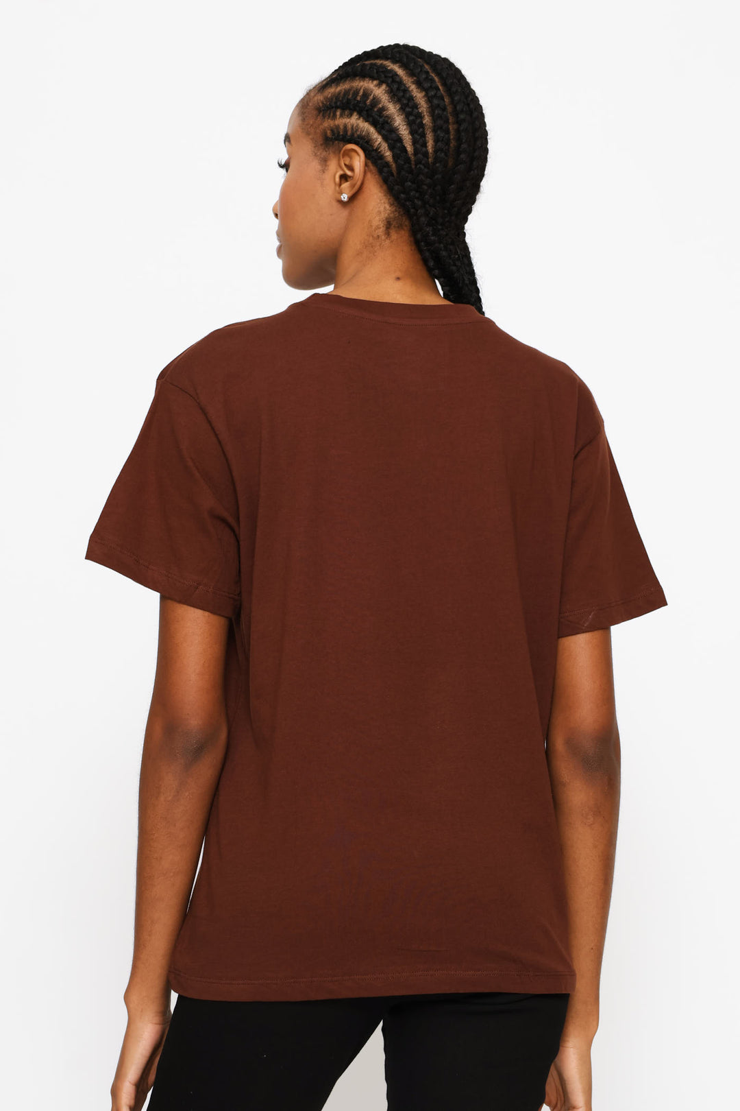 Line Face Femme & Fearless Tee - Dark Chocolate