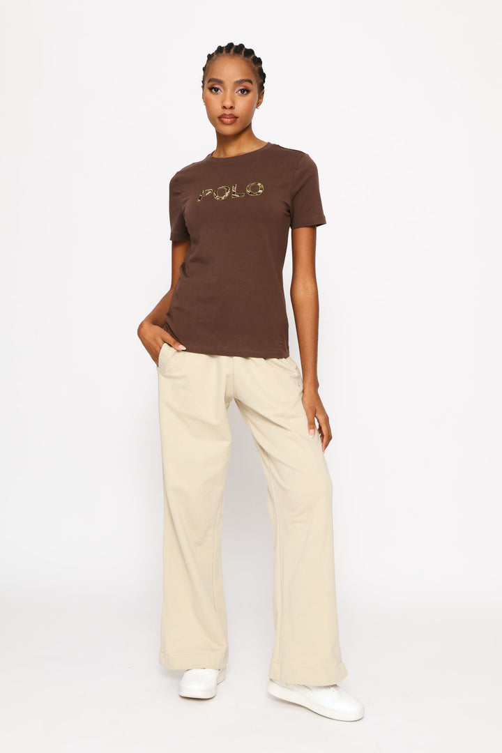Anele Embellished T-Shirt - Chocolate