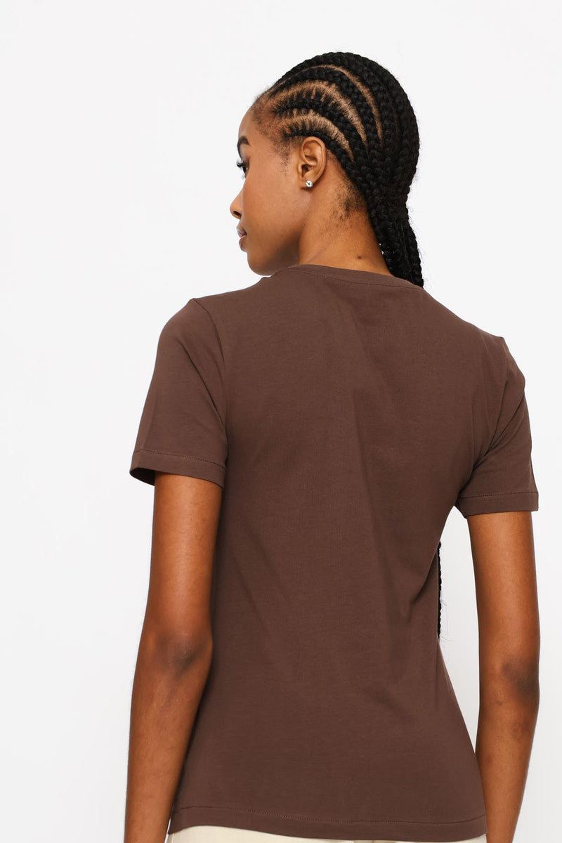 Anele Embellished T-Shirt - Chocolate