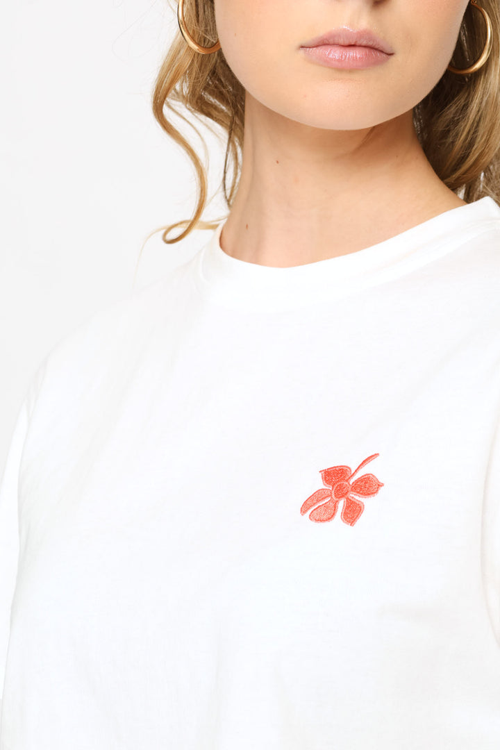 Short Sleeve Knit Top - Beige