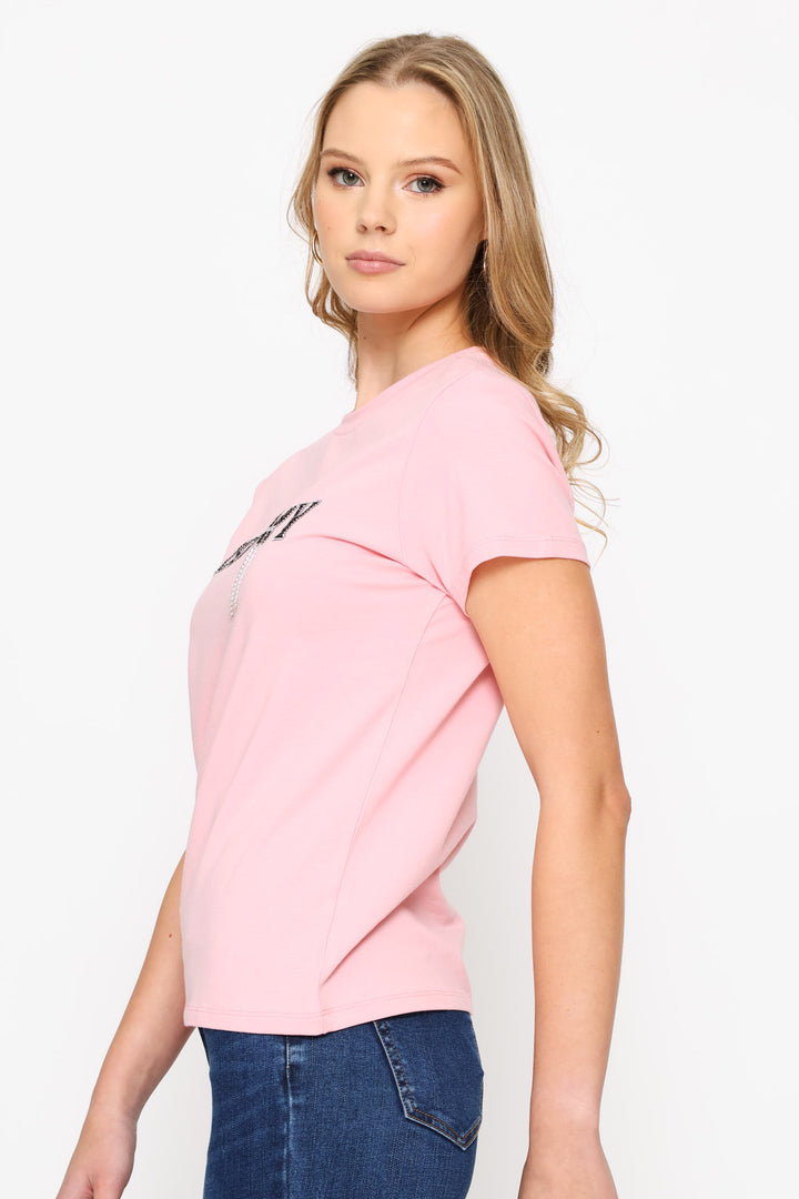 Glitter In The Dark Regular T-Shirt - Pink