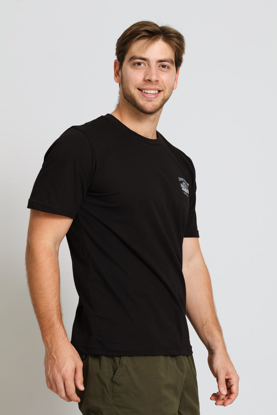 Truck Chest Print Tee - Black