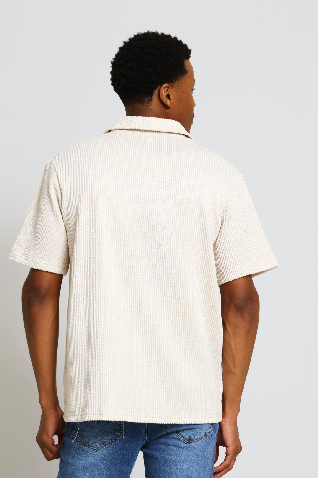 Seersucker Shirt - Stone