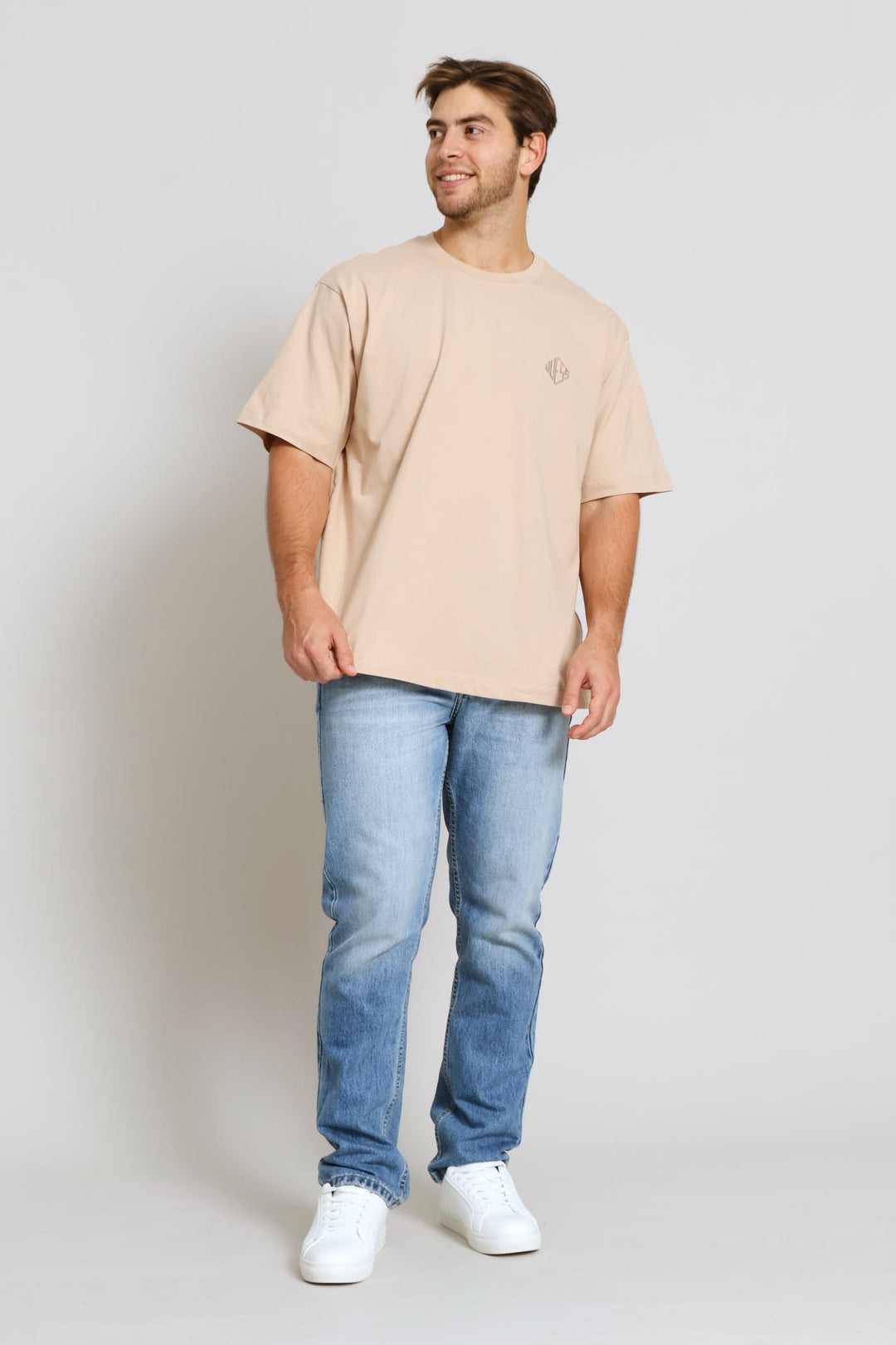 Diamante Logo Tee - Stone