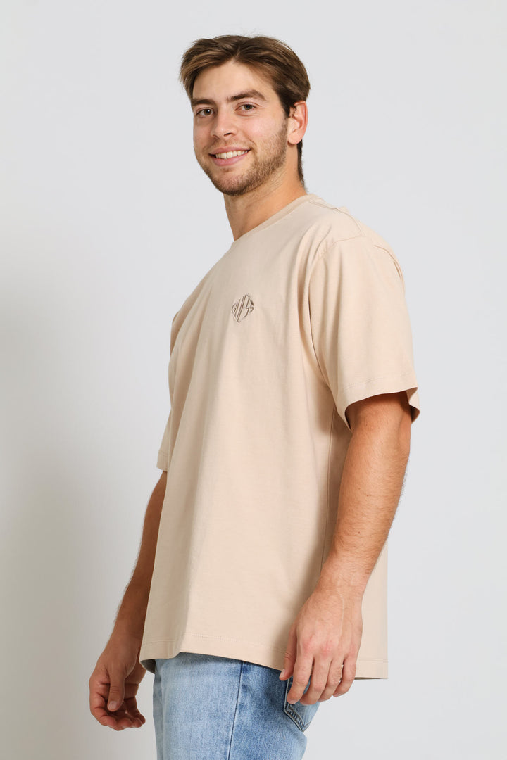 Diamante Logo Tee - Stone