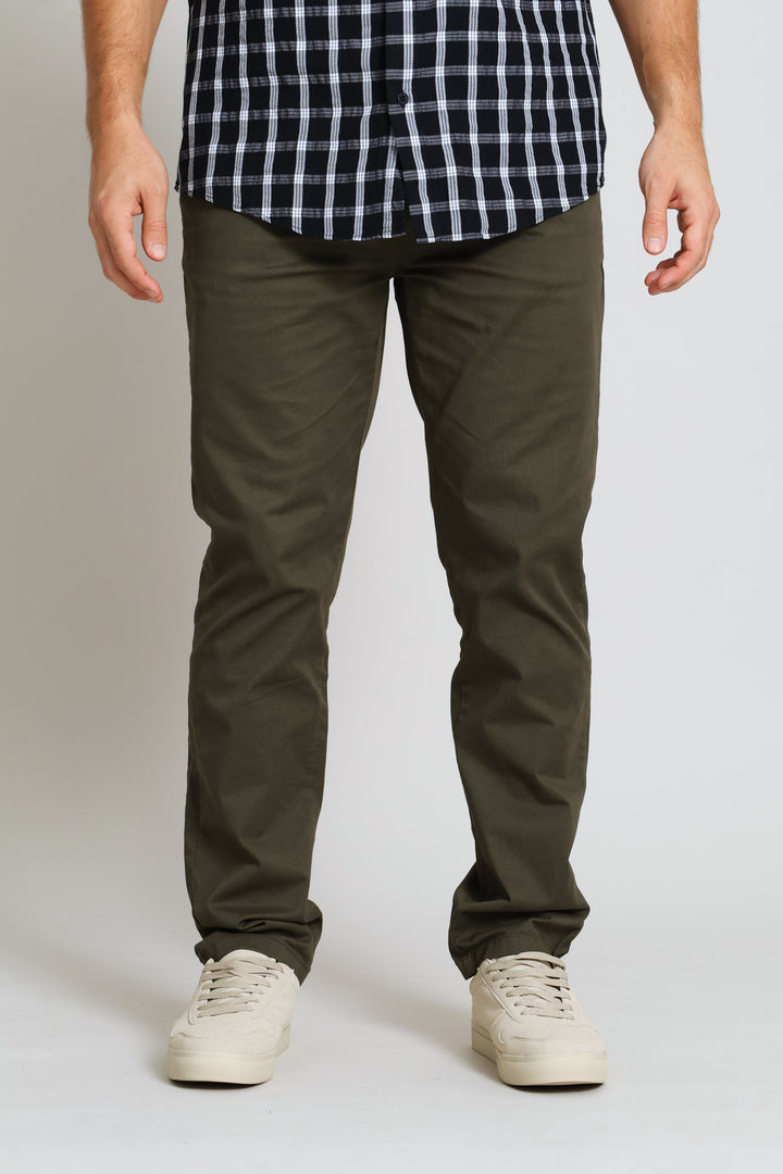 Basic Straight Stretch Chino - Khaki