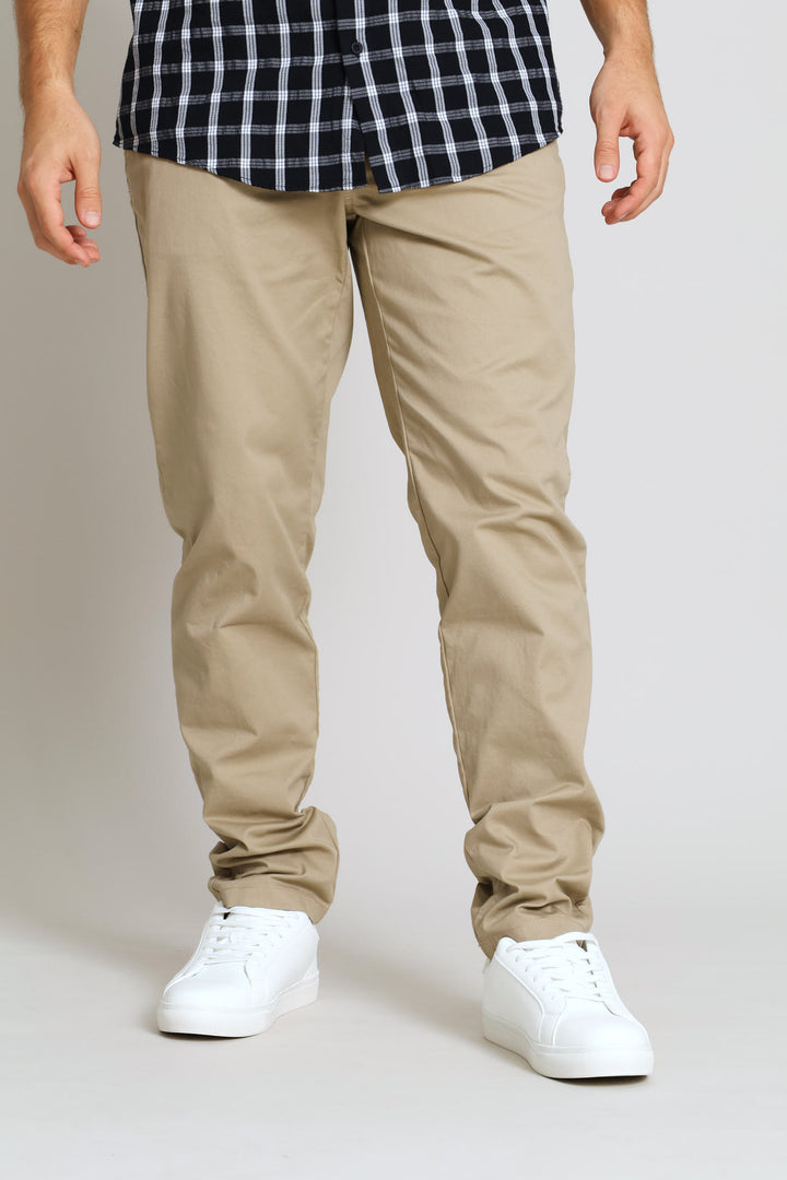Basic Slim Stretch Chino - Stone