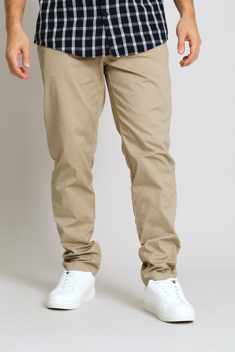 Basic Slim Stretch Chino - Stone