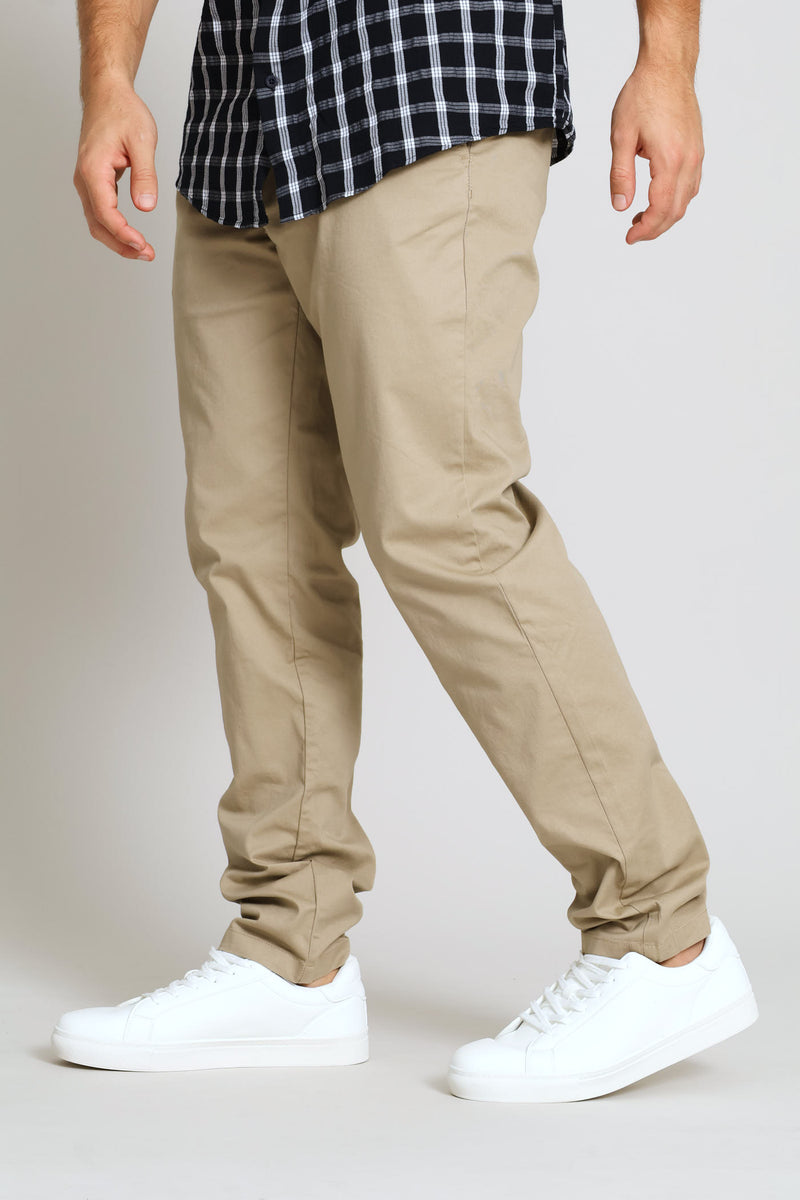 Basic Slim Stretch Chino - Stone