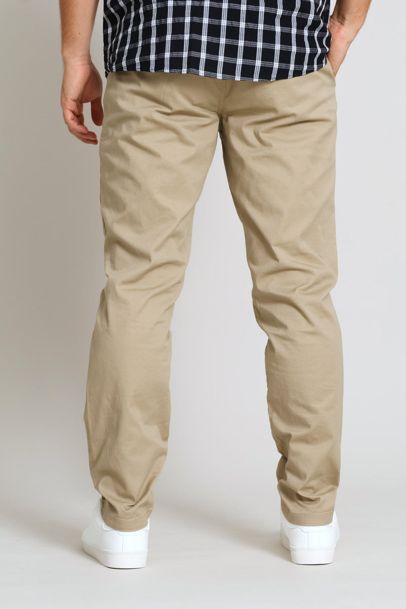 Basic Slim Stretch Chino - Stone