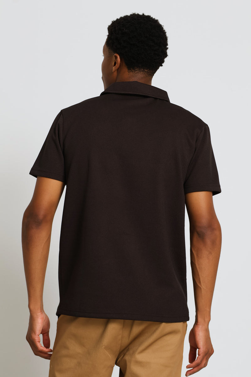 Waffle Textured Golfer - Chocolate