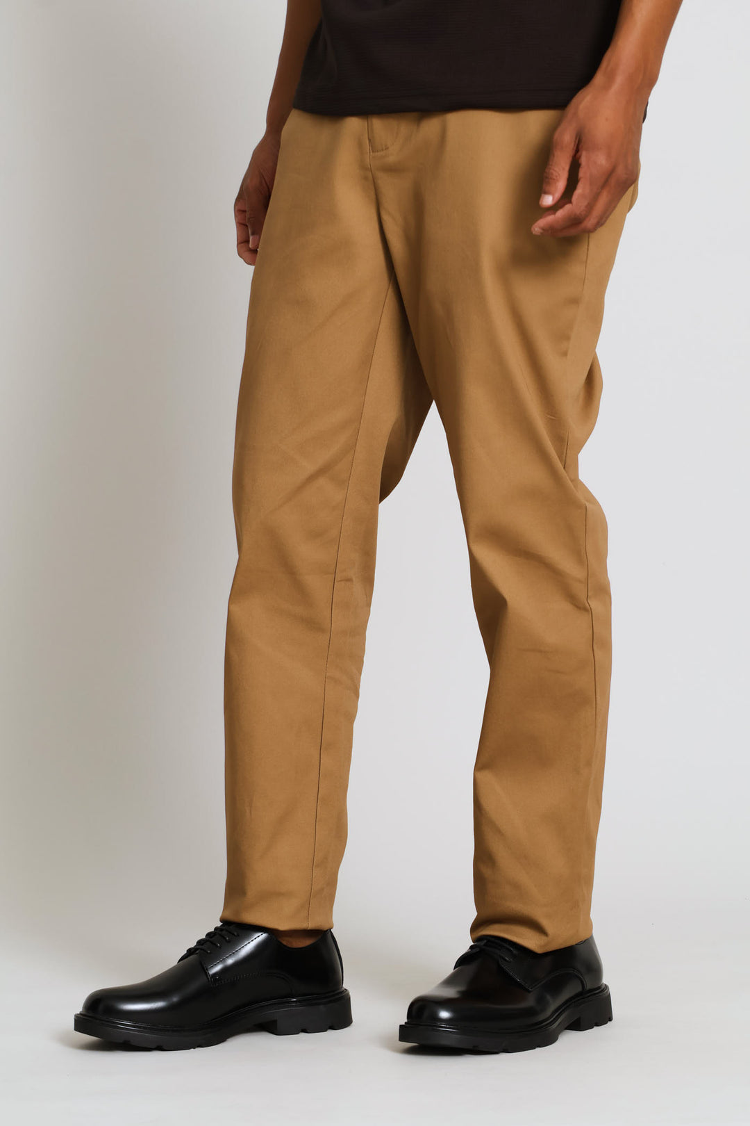 Half Elasticated Chino Trouser - Camel
