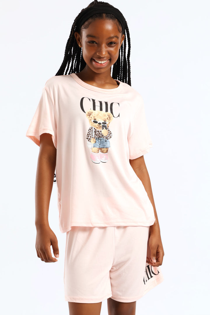 Girls 2 Pack Animal Print Chic Sleep Set - Multi