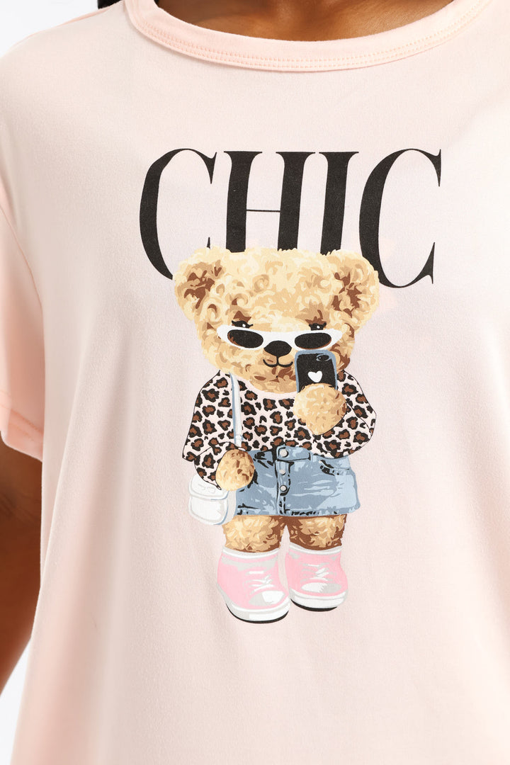 Girls 2 Pack Animal Print Chic Sleep Set - Multi