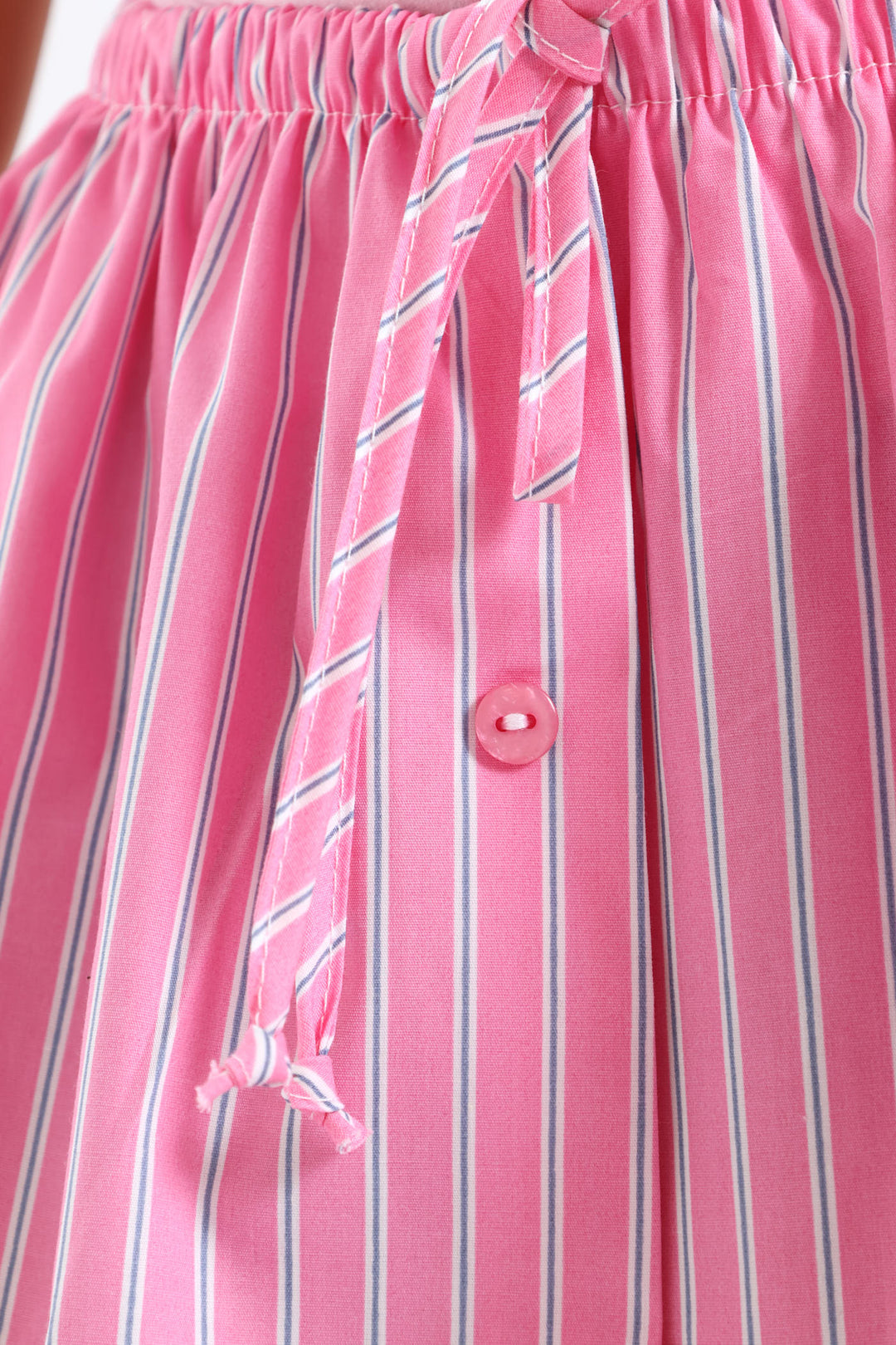 Girls Mickey Striped Mock Button Through Flare Skirt - Multi