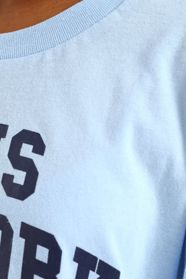 Girls Boxy Famous Cities Tee - Blue