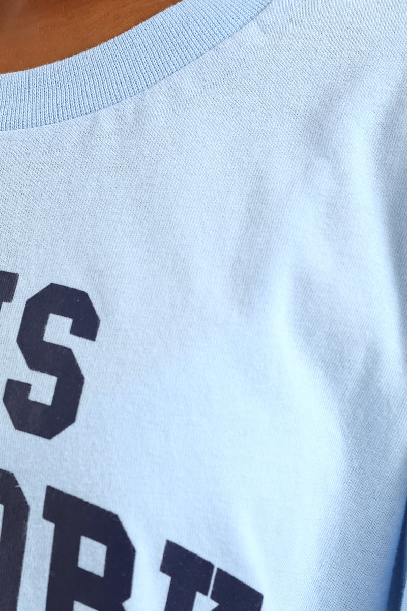 Girls Boxy Famous Cities Tee - Blue