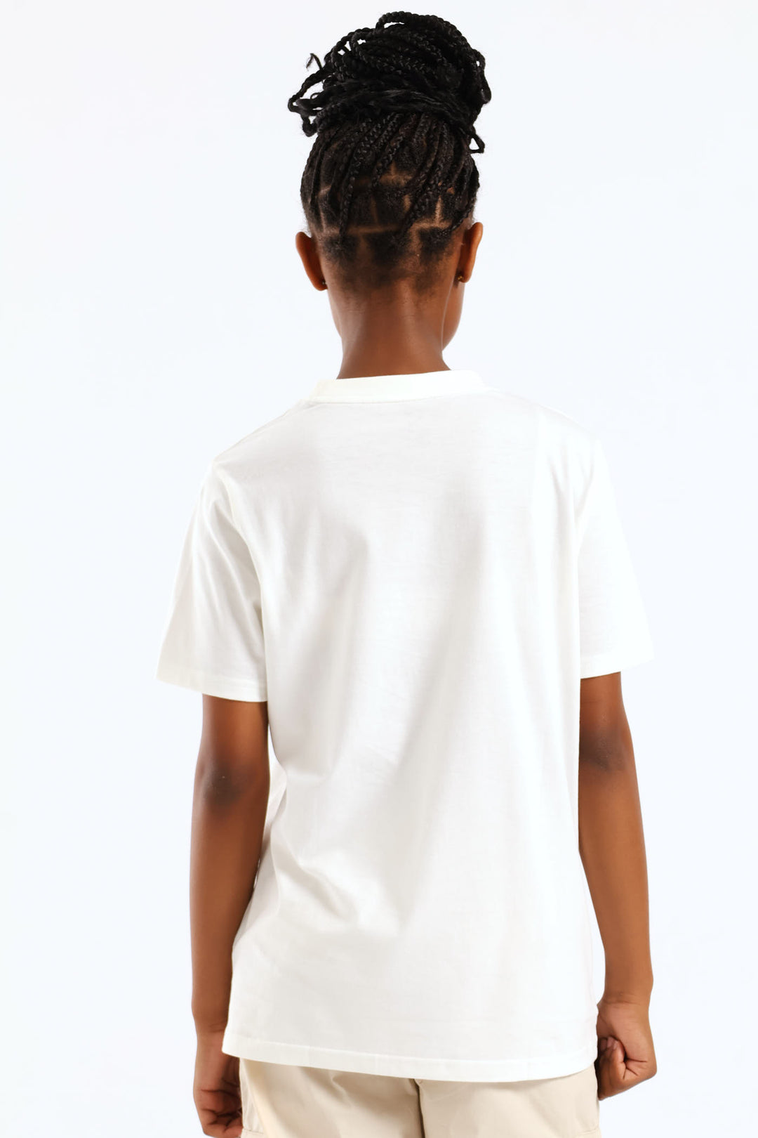 Girls Graphic Sneaker Tee - White