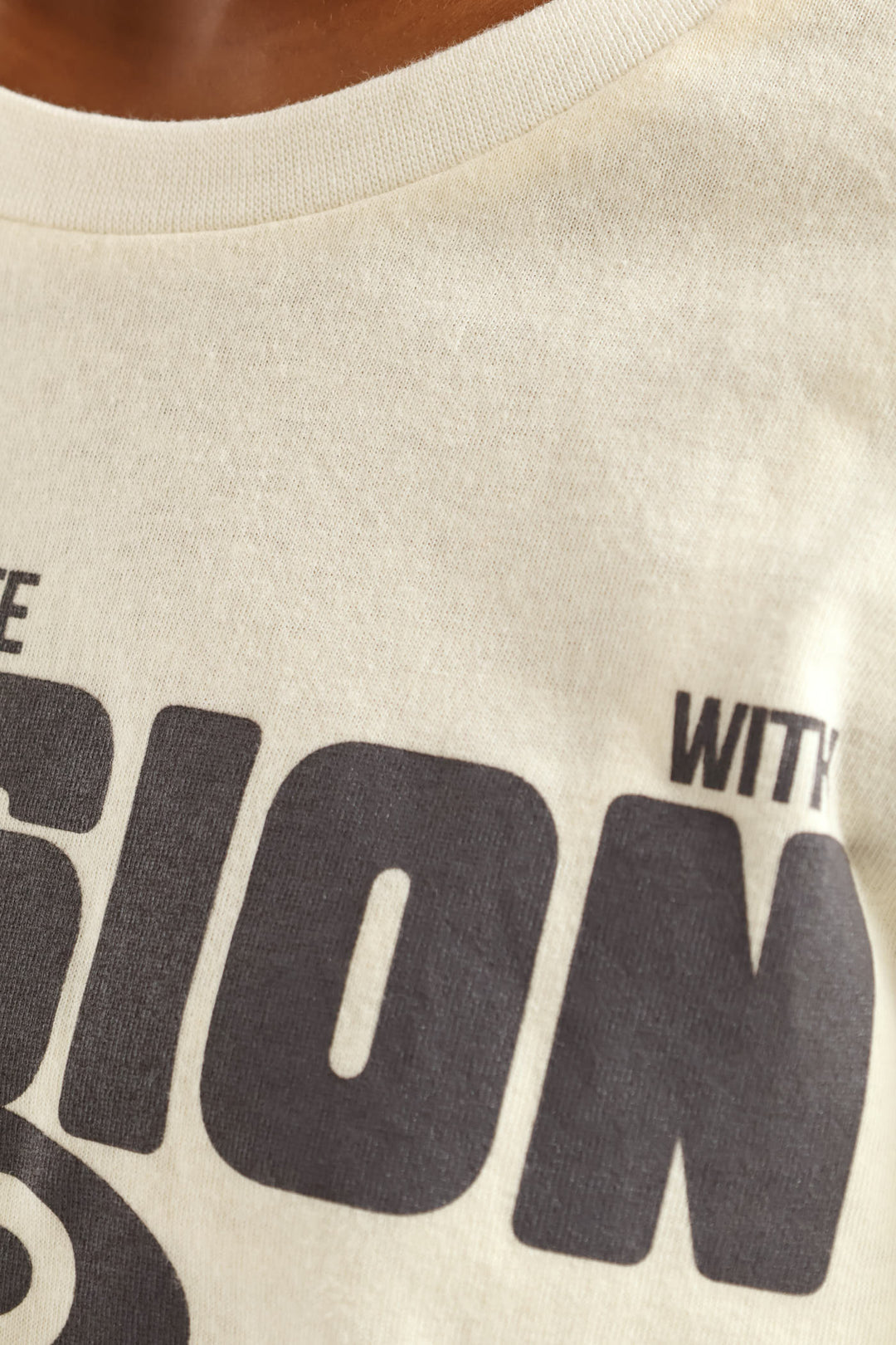 Girls Boxy Passion & Purpose Tee - Stone