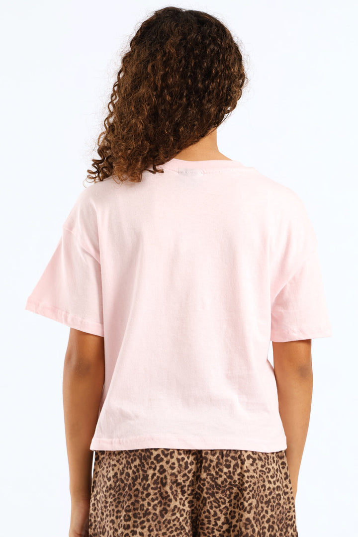 Girls Boxy Ny 80 Tee - Pink