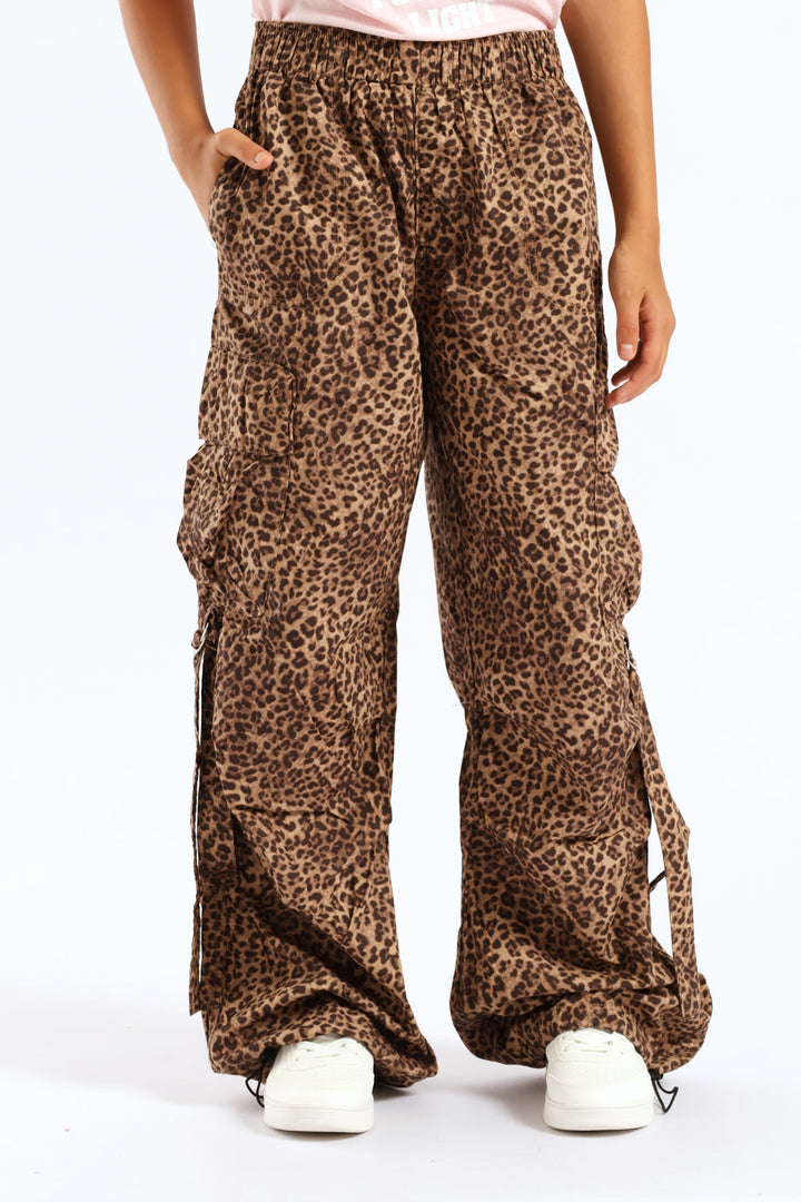 Girls Cargo Parachute Pants - Multi