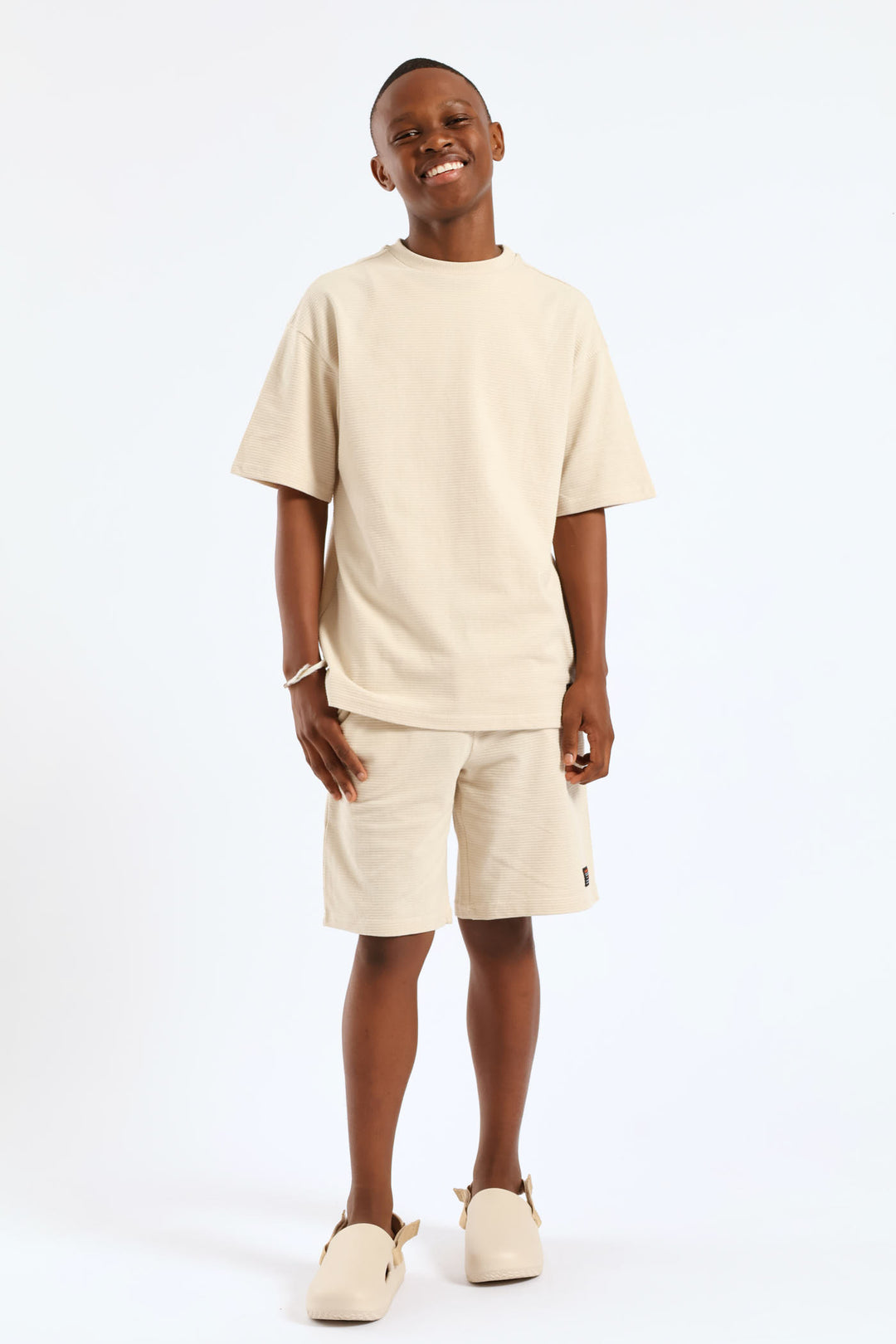 Boys Ottoman Oversized Tee - Stone