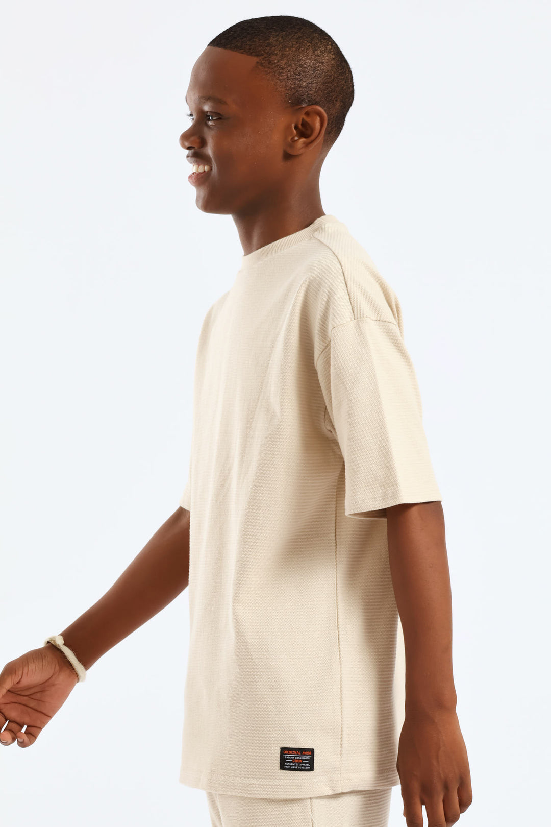 Boys Ottoman Oversized Tee - Stone