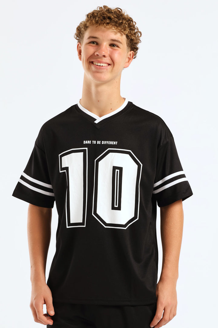 Boys Mesh Sport T-Shirt - Black